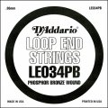 D'Addario LE034PB Phosphor Bronze Loop End .034 gauge, Single String