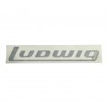 Ludwig Script Logo Decal With Individual Lettering, 13" Long, Black