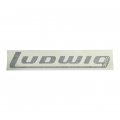 Ludwig Block Logo Decal With Individual Lettering, 13" Long, Black