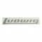 Ludwig Block Logo Decal With Individual Lettering, 13" Long, Black