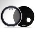 22" Evans EMAD Clear And Black Resonant Drumhead Pack, EBP-EMADSYS