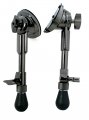 Heavy Duty 2 Position Telescoping Bass Drum Spurs, Black Nickel, Pair, By dFd
