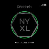 D'Addario NYNW036 NYXL Nickel Wound Electric Guitar Single String, .035