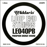 D'Addario LE040PB Phosphor Bronze Loop End .040 gauge, Single String