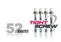 TightScrew 2", 52mm, Non-Loosening Chrome Drum Tension Rod, 4 Pack