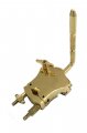 dFd Medium Single L-Rod Mount With Clamp, Brass, 9.5mm, DISCONTINUED, IN STOCK