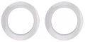 2" White Bass Drum Os Bass Head Hole Reinforcement System, 2 Pack, HW2