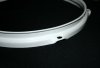 10" 6 Hole 2.3mm Triple Flange Drum Hoop, White Powdercoat Batter Side