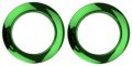 2" Green Chrome Bass Drum Os Bass Head Hole Reinforcement System, 2 Pack, HCG2