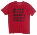 DW Grohl & Peart Red T-Shirt - Small, Limited Stock/Discontinued