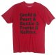 DW Grohl & Peart Red T-Shirt - Small, Limited Stock/Discontinued