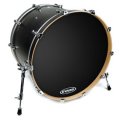 24" Evans EQ3 Resonant Bass Drum Drumhead, No Port, Black