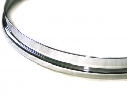 14" Heavy Duty Double Flange 2.3mm Hoop By dFd, Brass or Black, DISCONTINUED, IN STOCK