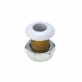 1/2" Die Cast Threaded Air Vent Grommet, For Shells 5/16 To 7/16" Thick, White