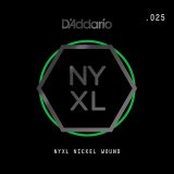 D'Addario NYNW025 NYXL Nickel Wound Electric Guitar Single String, .025