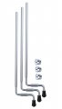 DW 21" Satin Chrome Plated 12.7mm Floor Tom Legs With 2012 Memory Locks, Set Of 3, DRSPFTL-SC23P