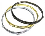 15" 8 Hole 2.3mm Triple Flange Drum Hoop, Brass or Black Nickel