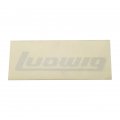 Ludwig Logo Bass Drum Decal 2.5" x 7", Chrome