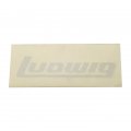 Ludwig Logo Bass Drum Decal 2.5" x 7", Chrome