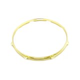15" 8 Hole 2.3mm Triple Flange Snare Side Drum Hoop, Brass, DISCONTINUED, IN STOCK