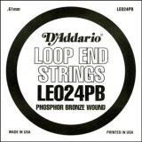D'Addario LE024PB Phosphor Bronze Loop End .024 gauge, Single String