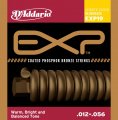 D'Addario EXP19 NY Steel Phosphor Bronze Acoustic Guitar Strings, Light Top/Medium Bottom/Bluegrass, 12-56