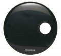 18" Side Ported Black Single Ply Bass Drumhead By Aquarian