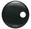 22" Side Ported Black Single Ply Bass Drumhead By Aquarian