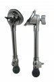 Premium Multi Position Telescoping Bass Drum Spurs, Black Nickel, Pair, By dFd