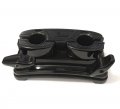 Pearl Bass Drum Bracket, Black Chrome, Double 7/8" Holes, BB-3B