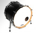 24" Evans EQ3 Side Ported Resonant Bass Drum Drumhead, Smooth White