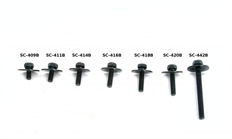 Black Die Cast Drum Lug And Tube Lug Mounting Screw, 4 x 11mm, For 8 Ply Shells - Click Image to Close