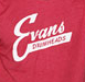 Evans Vintage Logo Shirt, Red, DISCONTINUED, IN STOCK