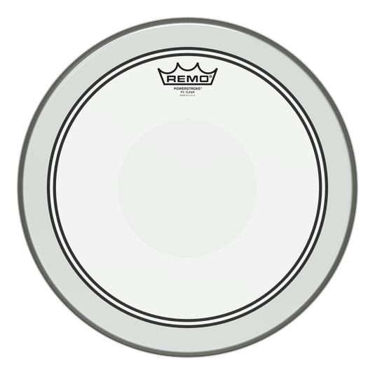 15" Remo Clear Powerstroke 3 Tom Drum Batter Side Drumhead With Clear Dot, DISCONTINUED, IN STOCK